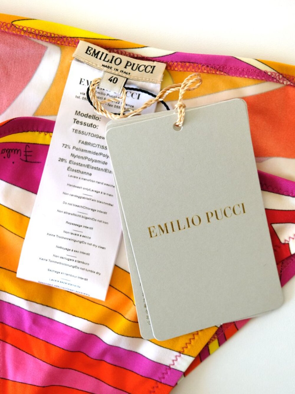 Emilio Pucci Bikini, 2-piece set, Size 40 (US Small), NWT, Fuchia, Vermillion+ - Picture 2 of 11
